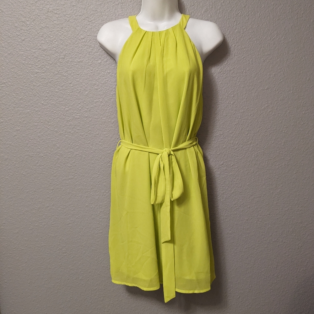 NEW Naked Zebra Lt. Lime Green Sleeveless Halter Neck Sz. S NWT - Picture 6 of 12